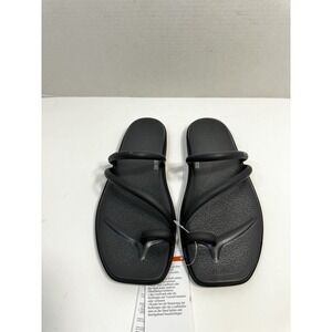 Crocs Women's Miami Toe Loop Sandal Black Women Size 8